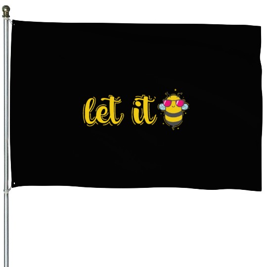 Let it Bee Animals Nature House Flags