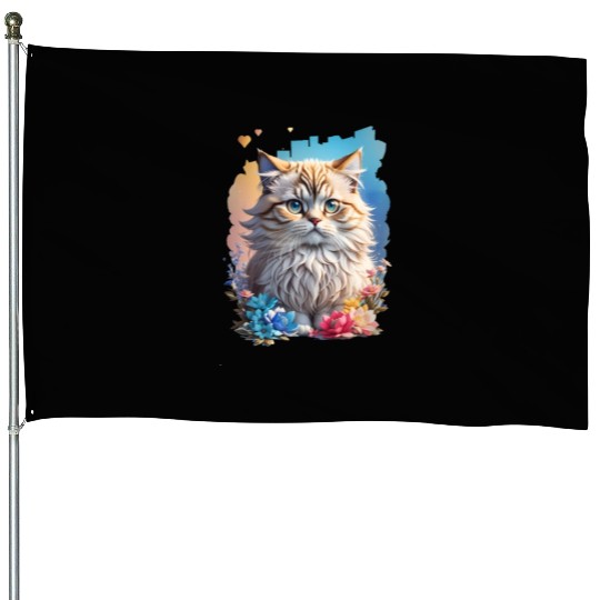 Persian Cat House Flags