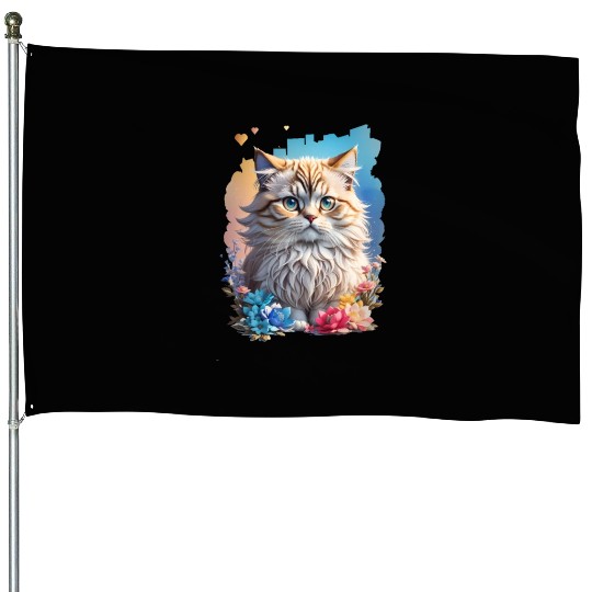 Persian Cat House Flags