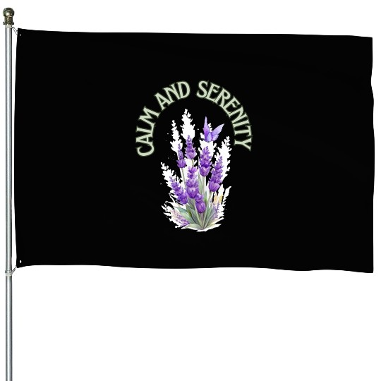 Calm And Serenity House Flags, lavender flower of calm