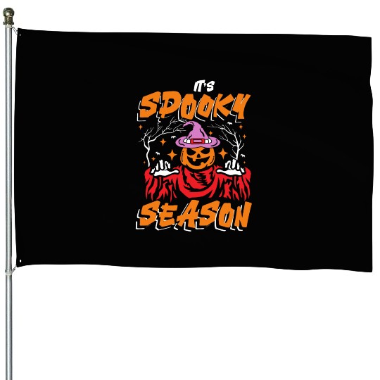 It's spooky season | scary halloween fun House Flags
