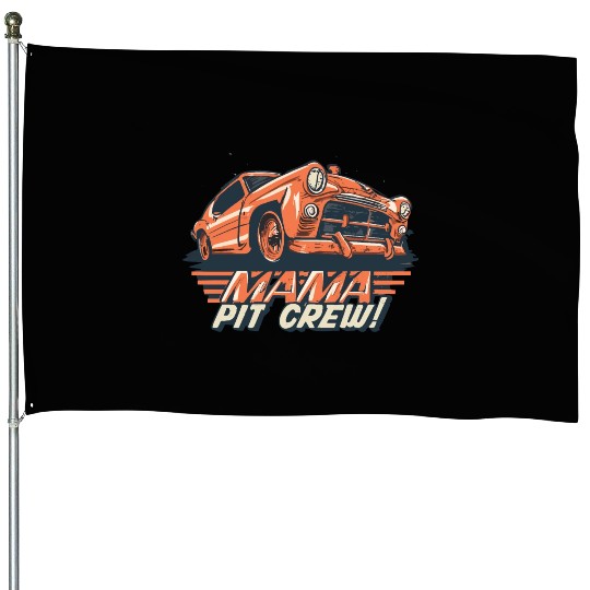 Matching Family Race Car Pit Crew Mama House Flags