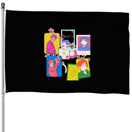 Army KPop Fancy and Love Fans House Flags