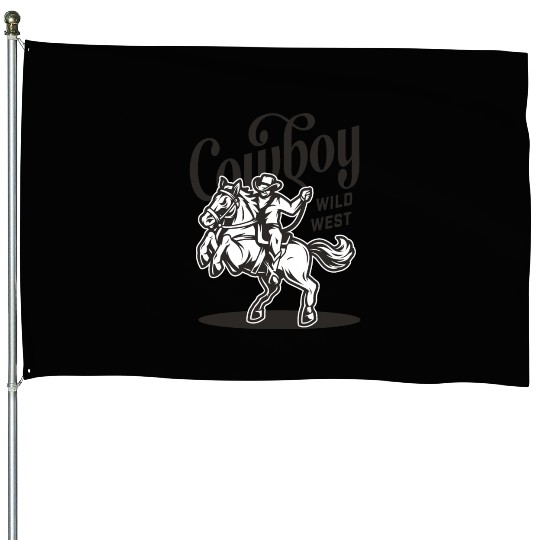 Cowboy Wild West House Flags