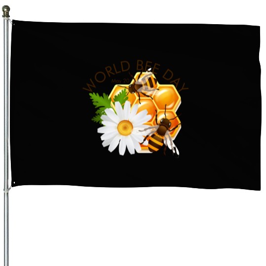 World Bee Day Honey Bees House Flags