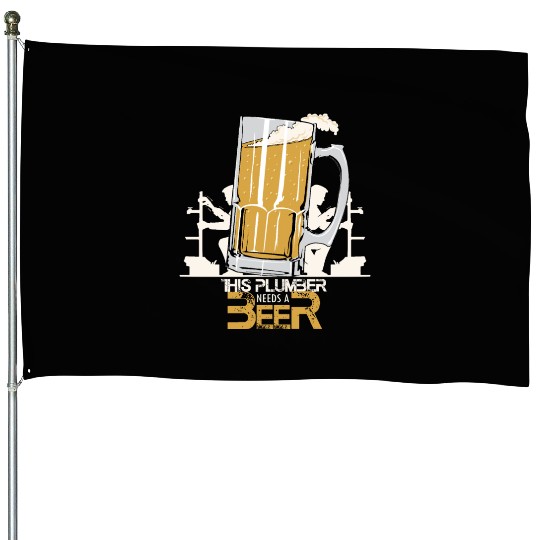 I LOVE BEER House Flags