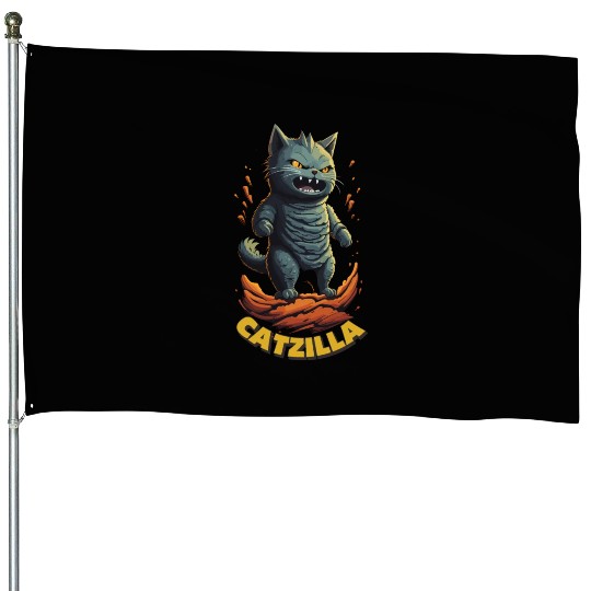 Catzilla House Flags