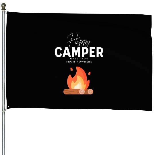 Happy Camper House Flags