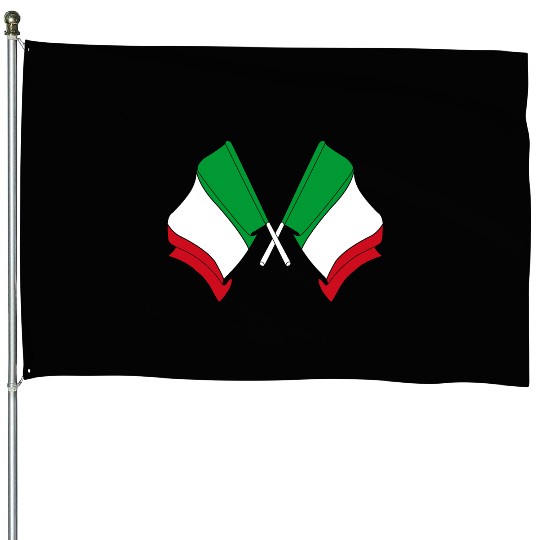 Flags of Italy crossed House Flags