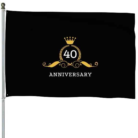 Celebrate 40 Years of Marriage / 40th Anniversary House Flags