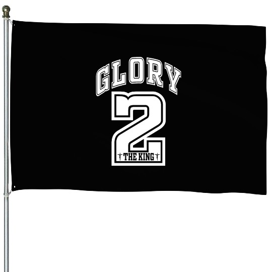 Glory To The King Love Jesus Christian Christmas House Flags