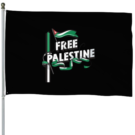 I Love Free Palestine Flag Save Gaza House Flags