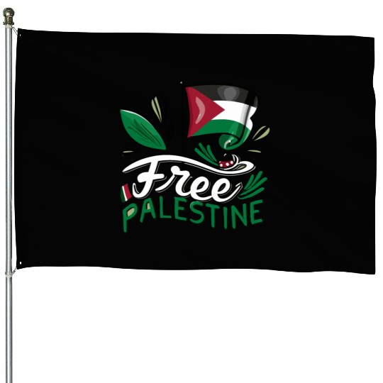 I Love Free Palestine Flag Save Gaza Palestinian House Flags