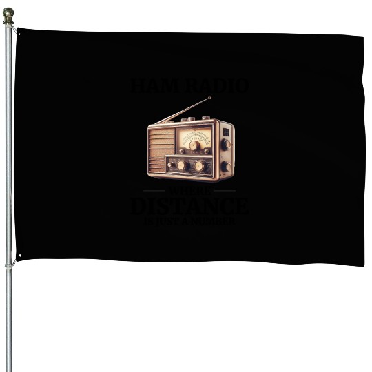 Vintage Ham Radio Operator House Flags