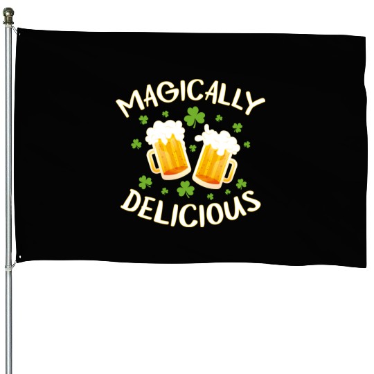 Magically Delicious Beer Drinking Irish Team St House Flags