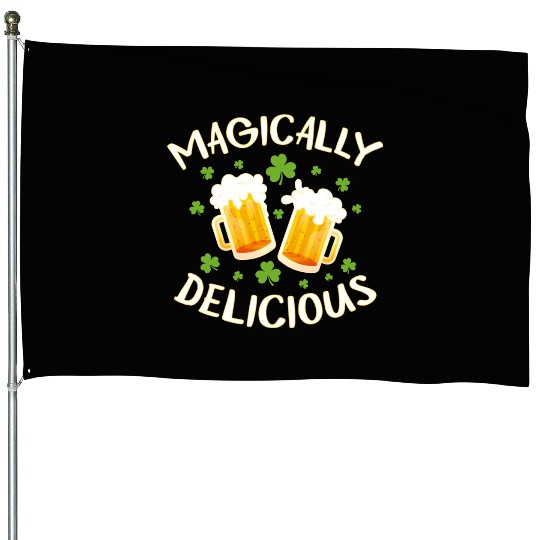 Magically Delicious Beer Drinking Irish Team St House Flags