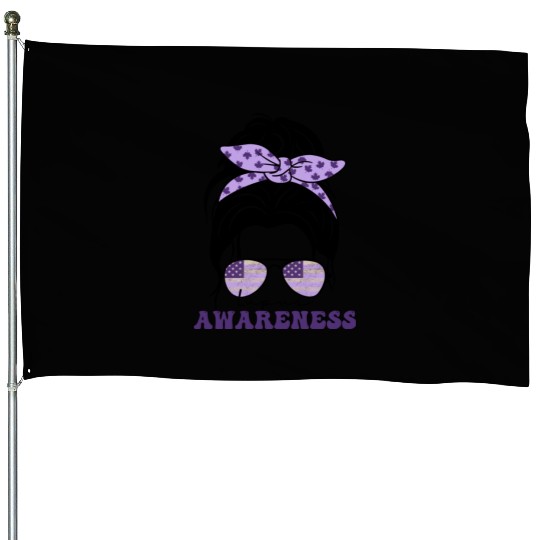 In May We Wear Purple Retro Lupus Awareness Month House Flags