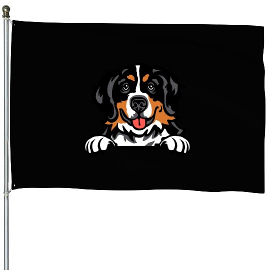 Bernese Mountain Dog House Flags
