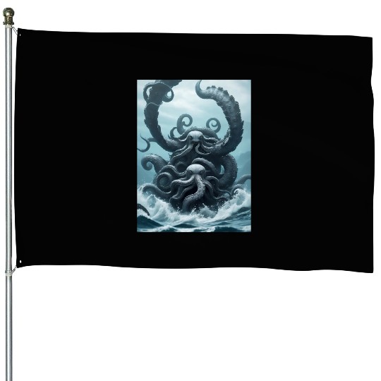 Kraken Octopus House Flags