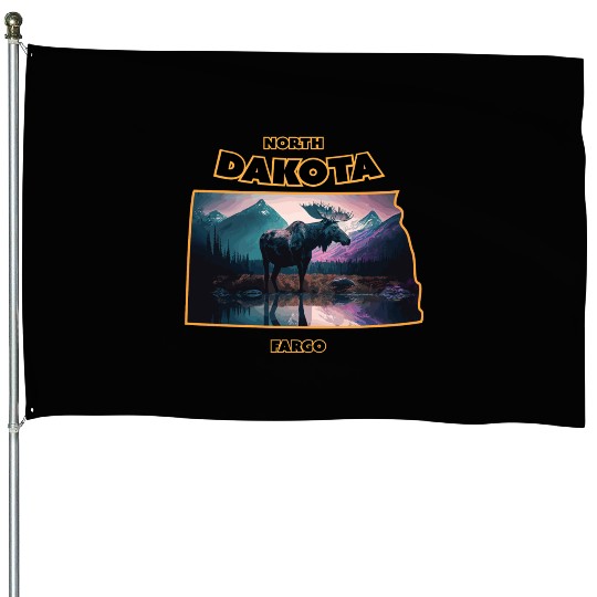 North Dakota - Moose House Flags