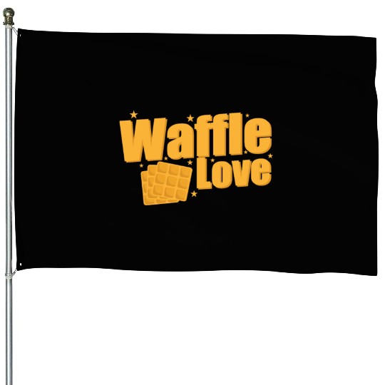 Waffle Love Snack Pastry Baker House Flags