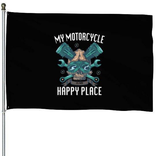 My Motorcycle House Flags