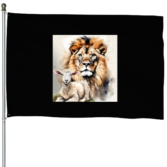 Lion and Lamb Christian Apparel House Flags
