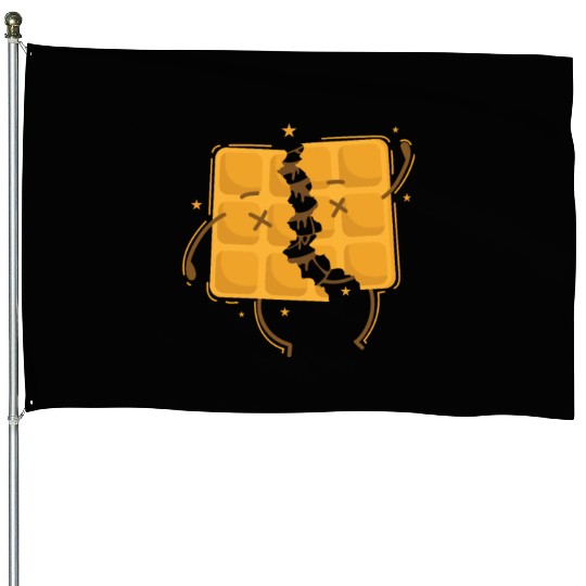 filled Waffle Dough Pastry Baker Snack House Flags