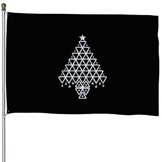 Silver Christmas Symbolic tree House Flags