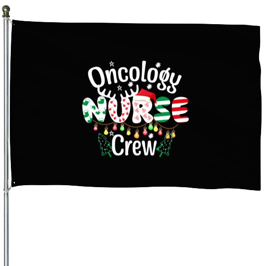 One merry Oncology Nurse Christmas House Flags