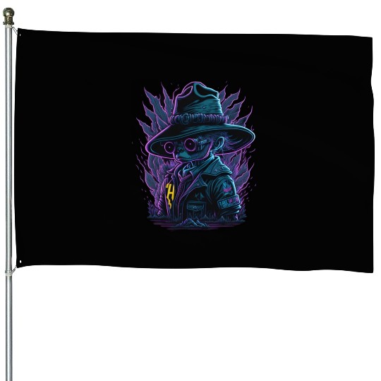 Black friday mouse House Flags