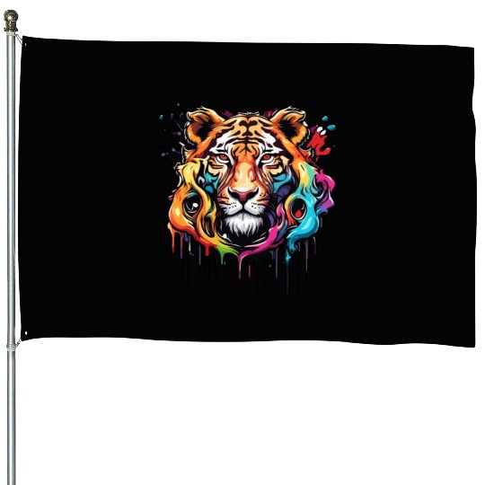 Tiger / Animal / Safari / Wild / Animal Print House Flags