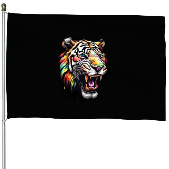 Tiger / Animal / Safari / Wild / Animal Print House Flags