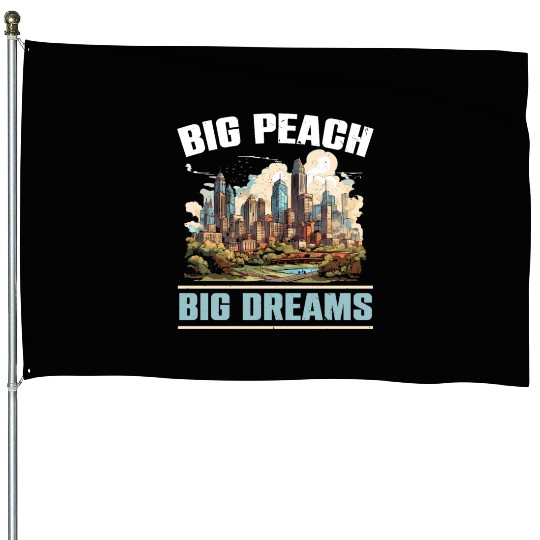 Atlanta City Georgia USA America United States House Flags