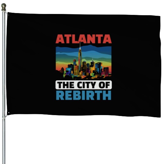 Atlanta City Georgia USA America United States House Flags