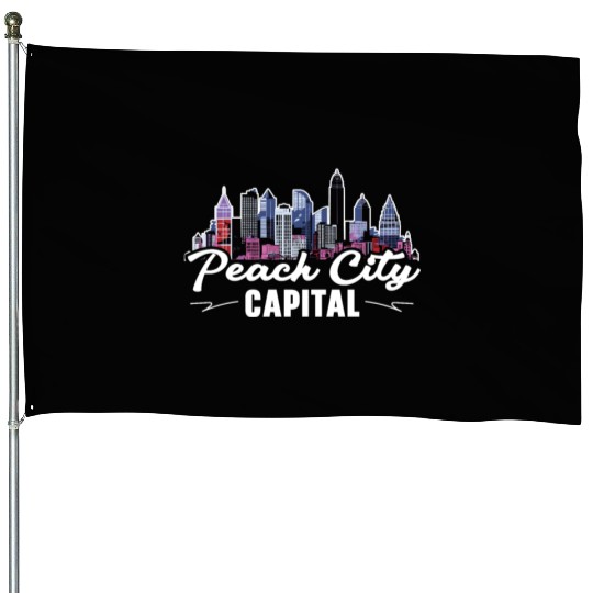 Atlanta City Georgia USA America United States House Flags