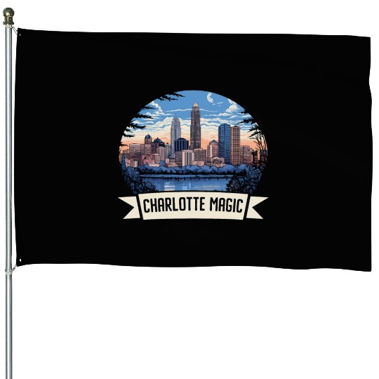 Charlotte North Carolina USA America United States House Flags