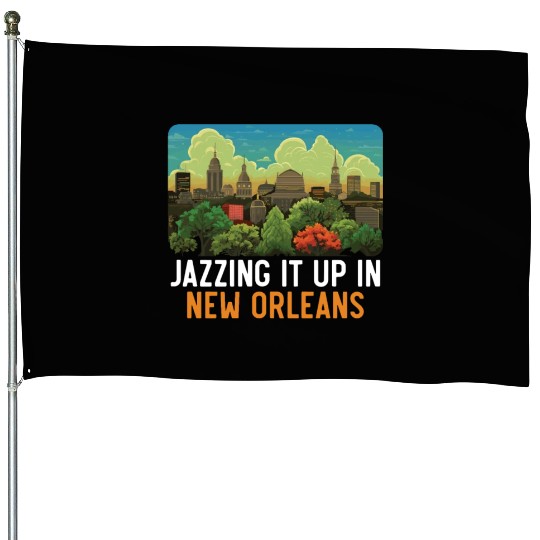 New Orleans Louisiana USA America United States House Flags