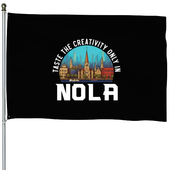 New Orleans Louisiana USA America United States House Flags