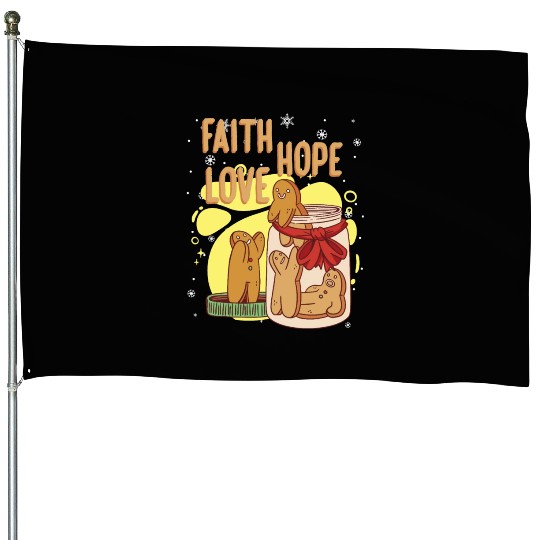 Faith Hope Love Religious Christmas Costume House Flags