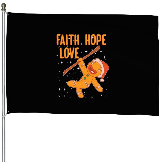 Faith Hope Love Religious Christmas Costume House Flags