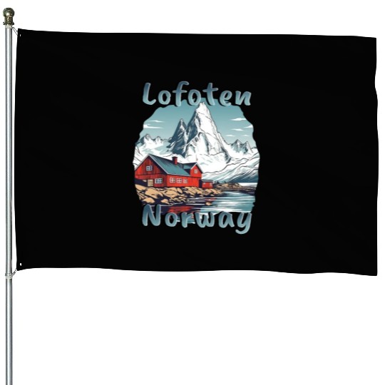 Lofoten Norway Nature Paradise House Flags