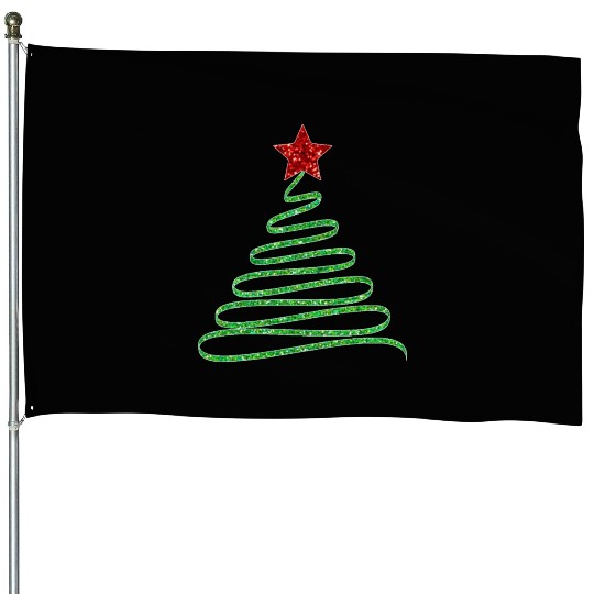 Christmas Tree House Flags