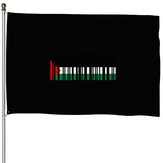 Made in Bethlehem Barcode Palestine Flag for Pales House Flags