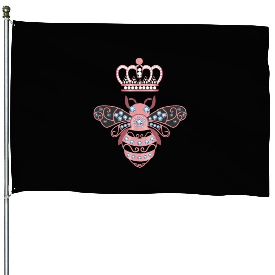 Queen Bee Crown Women Hive Beekeeping Bee Women House Flags