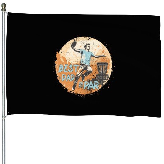 Disc-Golf-Player Disc-Golfing Game Father's Day House Flags