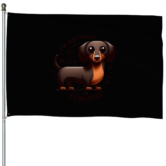 Cute Dachshund - Fun-Size Charm House Flags