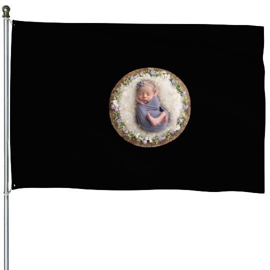 Lavender newborn girl pictures House Flags