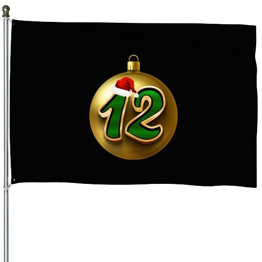 12 Dozen Christmas Balls Decorations - NR Twelve House Flags