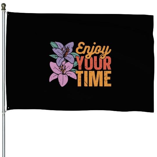 Orchids Enjoy Your Time Orchid Flower Gardening House Flags